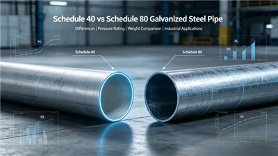 スケジュール 40 とスケジュール 80 の亜鉛メッキ鋼管: 違い、圧力、重量、用途